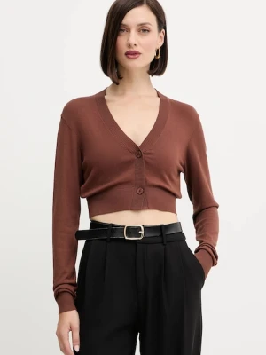 Silvian Heach kardigan LIKOPIO damski kolor brązowy lekki GPA25383CD