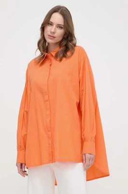 Silvian Heach koszula bawełniana damska kolor pomarańczowy relaxed z kołnierzykiem klasycznym