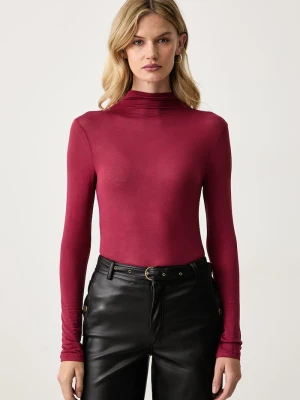 Silvian Heach longsleeve damski z wiskozy ALFA czerwony