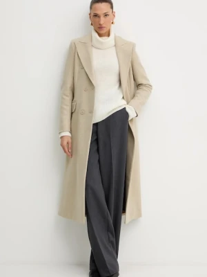 Silvian Heach płaszcz ALBACETE kolor beżowy GPA25010CP