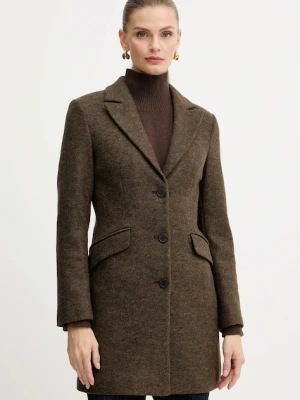 Silvian Heach płaszcz ALCEDO kolor brązowy GPA25012CP