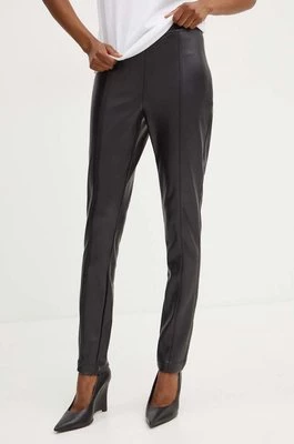 Silvian Heach spodnie CALOW damskie kolor czarny dopasowane high waist GPA24336LE