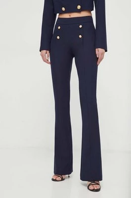 Silvian Heach spodnie damskie kolor granatowy proste high waist