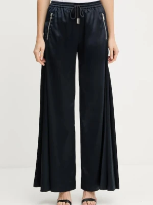 Silvian Heach spodnie JONY damskie kolor granatowy szerokie high waist GPA25161PA
