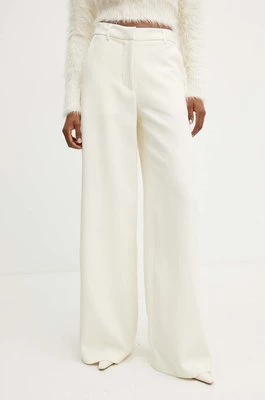 Silvian Heach spodnie JOSSIE damskie kolor beżowy proste high waist GPA24293PA