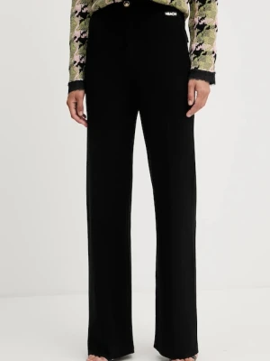Silvian Heach spodnie SCHOOFS damskie kolor czarny szerokie high waist GPA25290PA