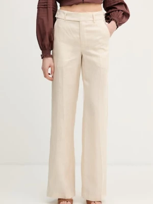Silvian Heach spodnie straight damskie lniane PLIMPI