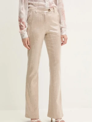 Silvian Heach spodnie z domieszką lnu CEREN