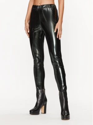 Silvian Heach Spodnie z imitacji skóry CVA23167LE Czarny Slim Fit