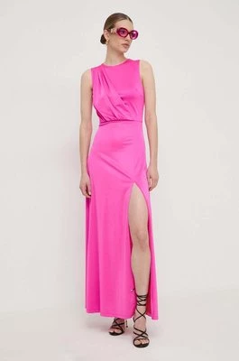 Silvian Heach sukienka kolor różowy maxi prosta