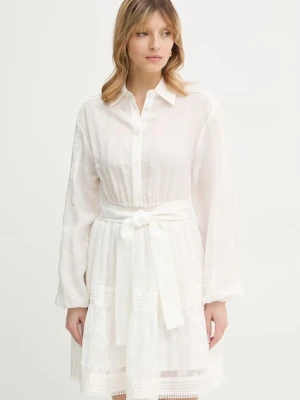 Silvian Heach sukienka z dodatkiem lnu FALEN