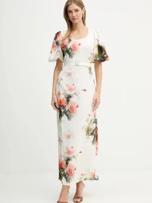 Silvian Heach sukienka z dodatkiem lnu HALCYON