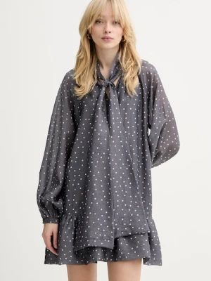 Silvian Heach sukienka z dodatkiem lnu KOMOTI