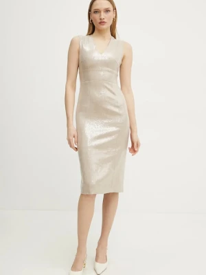 Silvian Heach sukienka z domieszką lnu PORIM