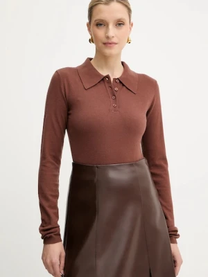 Silvian Heach sweter BUCERS damski kolor brązowy lekki GPA25555PO