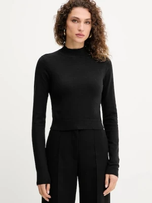 Silvian Heach sweter LOLA damski kolor czarny z półgolfem GPA25554LU