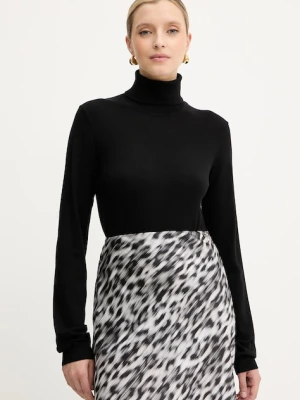 Silvian Heach sweter SESIN damski kolor czarny lekki z golfem GPA25036LU