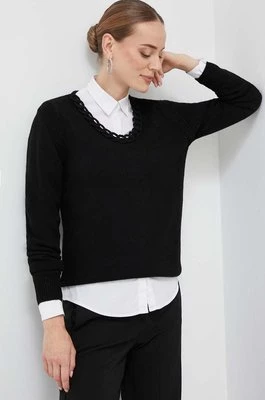 Silvian Heach sweter z domieszką wełny damski kolor czarny