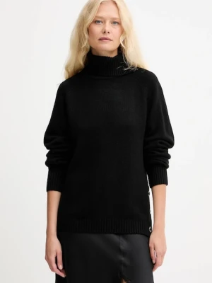 Silvian Heach sweter z domieszką wełny DIOUF damski kolor czarny lekki z golfem GPA25232LU