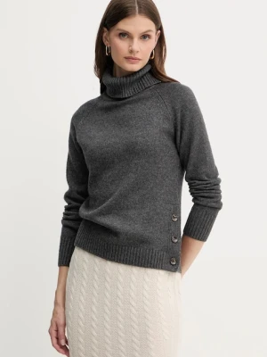 Silvian Heach sweter z domieszką wełny DIOUF damski kolor szary lekki z golfem GPA25232LU