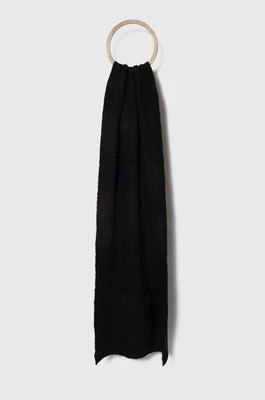 Silvian Heach szalik z domieszką wełny kolor czarny gładki