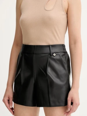 Silvian Heach szorty DOGIO damskie kolor czarny gładkie high waist GPA25075SH