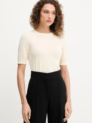 Silvian Heach t-shirt ATLAM damski kolor beżowy GPA25040MA