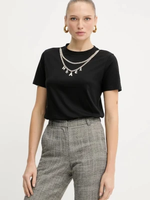 Silvian Heach t-shirt bawełniany BENSOULA damski kolor czarny GPA25130TS