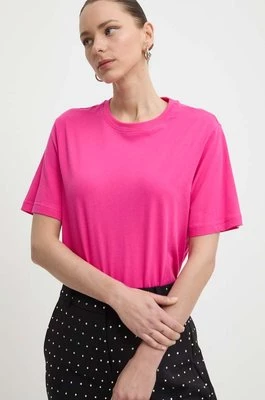 Silvian Heach t-shirt bawełniany damski kolor różowy