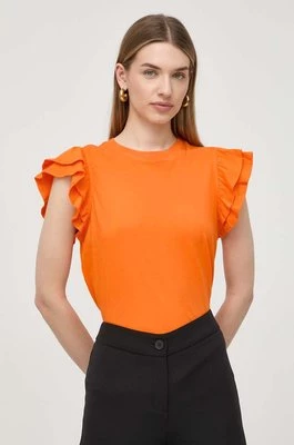 Silvian Heach t-shirt bawełniany kolor pomarańczowy