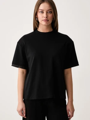 Silvian Heach T-shirt damski z bawełną JALUAN czarny