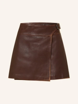 Simkhai Spódnica Kopertowa Madeline Ze Skóry braun