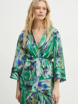 Simona Corsellini kimono kolor zielony wzorzysta P25CPGI012