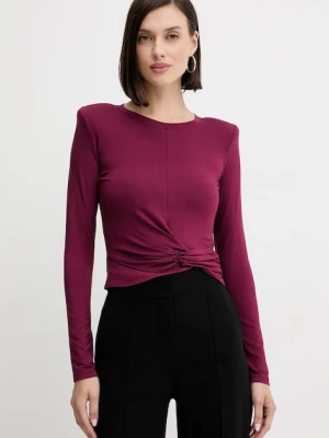 Simona Corsellini longsleeve kolor bordowy A25CPTS00101