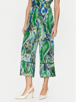 Simona Corsellini Spodnie materiałowe P25CPPA02501 Zielony Relaxed Fit
