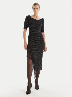 Simona Corsellini Sukienka koktajlowa A25CEABO5001 Czarny Slim Fit