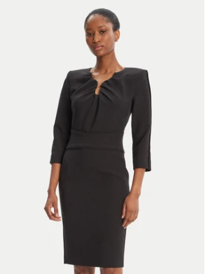 Simona Corsellini Sukienka koktajlowa A25CPAB01101 Czarny Slim Fit
