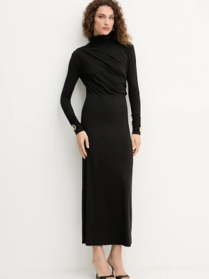 Simona Corsellini sukienka kolor czarny maxi prosta A25CPAB00601