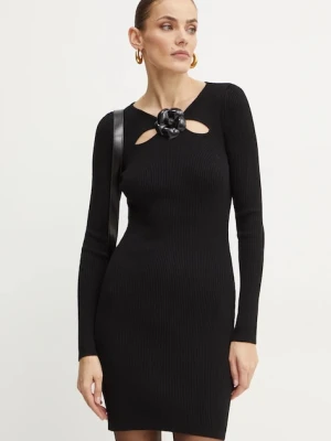 Simona Corsellini sukienka kolor czarny mini dopasowana A24CPABP01