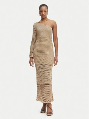 Simona Corsellini Sukienka plażowa P26CPABO0101 Beżowy jasny Regular Fit