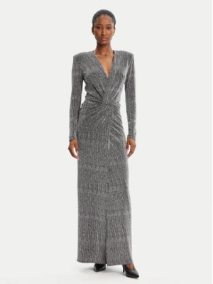 Simona Corsellini Sukienka wieczorowa A25CEAB10201 Srebrny Slim Fit