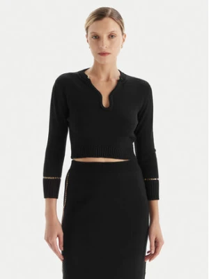 Simona Corsellini Sweter A25CPMGE0601 Czarny Slim Fit