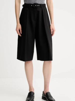 Simona Corsellini szorty damskie kolor czarny gładkie high waist A25CPPA01701