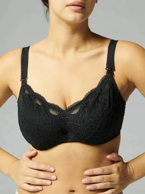 Simone Perele Biustonosz "Eden" w kolorze czarnym z funkcją karmienia rozmiar: 70E