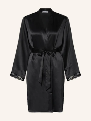 Simone Pérèle Damski Peniuar Love Me Z Jedwabiu schwarz SIMONE PÉRÈLE