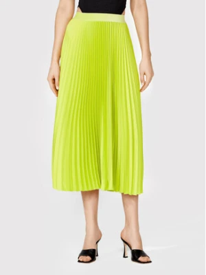 Simple Spódnica plisowana SDD005 Zielony Regular Fit