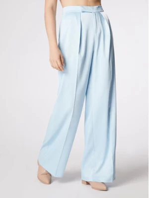 Simple Spodnie materiałowe SPD015 Niebieski Regular Fit