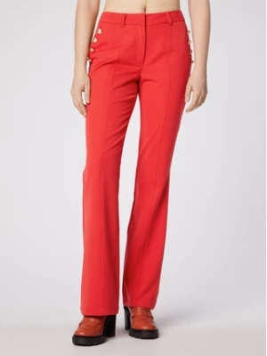 Simple Spodnie materiałowe SPD505-02 Czerwony Regular Fit