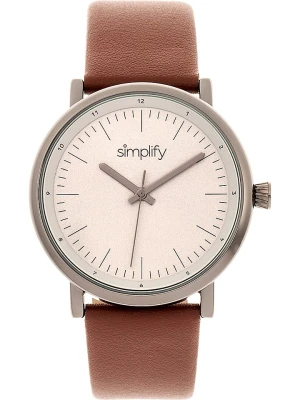 Simplify Zegarek kwarcowy "The 6200" w kolorze brązowo-antracytowo-beżowym rozmiar: onesize