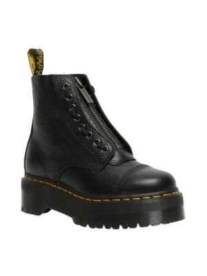 Sinclair Noir Botki na Platformie z Sznurowaniem Dr. Martens